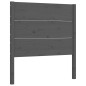 vidaXL Estructura de cama con cabecero madera maciza gris vidaXL Estructura de cama con cabecero madera maciza gris