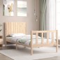 vidaXL Estructura de cama con cabecero madera maciza 90x200 cm