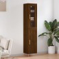 vidaXL Aparador alto madera contrachapada roble marrón 34,5x34x180 cm vidaXL Aparador alto madera contrachapada roble marrón 34,5x34x180 cm