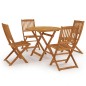 vidaXL Comedor de jardín plegable 5 piezas madera maciza de acacia