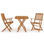 vidaXL Comedor de jardín plegable 3 piezas madera maciza de acacia vidaXL Comedor de jardín plegable 3 piezas madera maciza de acacia