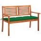 vidaXL Banco de jardín 2 plazas madera maciza eucalipto y cojín 120 cm vidaXL Banco de jardín 2 plazas madera maciza eucalipto y cojín 120 cm