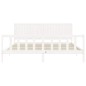 vidaXL Estructura de cama con cabecero madera maciza blanco 200x200 cm vidaXL Estructura de cama con cabecero madera maciza blanco 200x200 cm