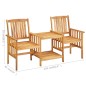vidaXL Sillas y mesita de jardín con cojines madera maciza acacia vidaXL Sillas y mesita de jardín con cojines madera maciza acacia