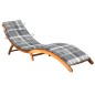 vidaXL Tumbona de jardín con cojín madera maciza de acacia 