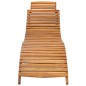 vidaXL Tumbona de jardín con cojín madera maciza de acacia 
