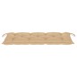 vidaXL Banco Batavia de teca maciza con cojín beige 120 cm vidaXL Banco Batavia de teca maciza con cojín beige 120 cm