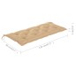 vidaXL Banco Batavia de teca maciza con cojín beige 120 cm vidaXL Banco Batavia de teca maciza con cojín beige 120 cm