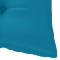 vidaXL Banco de jardín apilable y cojín madera maciza de teca 128,5 cm vidaXL Banco de jardín apilable y cojín madera maciza de teca 128,5 cm