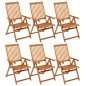 vidaXL Sillas de jardín plegables 6 uds y cojines madera maciza acacia vidaXL Sillas de jardín plegables 6 uds y cojines madera maciza acacia