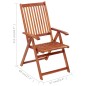 vidaXL Sillas de jardín plegables 6 uds y cojines madera maciza acacia vidaXL Sillas de jardín plegables 6 uds y cojines madera maciza acacia