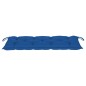 vidaXL Banco Batavia de teca maciza con cojín azul 120 cm vidaXL Banco Batavia de teca maciza con cojín azul 120 cm