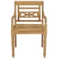 vidaXL Sillas Batavia 2 uds teca maciza con cojines verde vidaXL Sillas Batavia 2 uds teca maciza con cojines verde