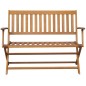 vidaXL Banco de jardín con cojín madera maciza de acacia 120 cm vidaXL Banco de jardín con cojín madera maciza de acacia 120 cm