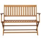 vidaXL Banco de jardín con cojín madera maciza de acacia 120 cm vidaXL Banco de jardín con cojín madera maciza de acacia 120 cm