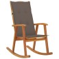 vidaXL Silla mecedora con cojines madera maciza de acacia vidaXL Silla mecedora con cojines madera maciza de acacia