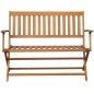 vidaXL Banco de jardín con cojín madera maciza de acacia 120 cm vidaXL Banco de jardín con cojín madera maciza de acacia 120 cm