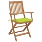 vidaXL Sillas de jardín plegables 2 uds y cojines madera maciza acacia vidaXL Sillas de jardín plegables 2 uds y cojines madera maciza acacia