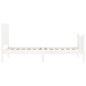 vidaXL Estructura de cama individual con cabecero madera maciza blanco vidaXL Estructura de cama individual con cabecero madera maciza blanco