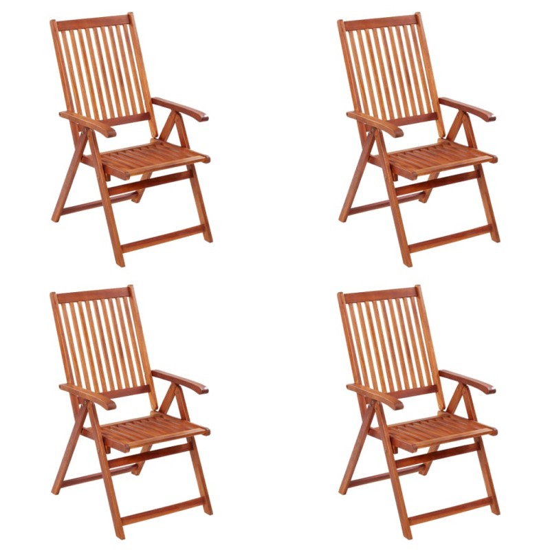 vidaXL Sillas plegables de jardín 4 unidades madera de acacia maciza vidaXL Sillas plegables de jardín 4 unidades madera de acacia maciza