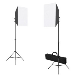 vidaXL Kit de estudio fotográfico con luces softbox y reflector 