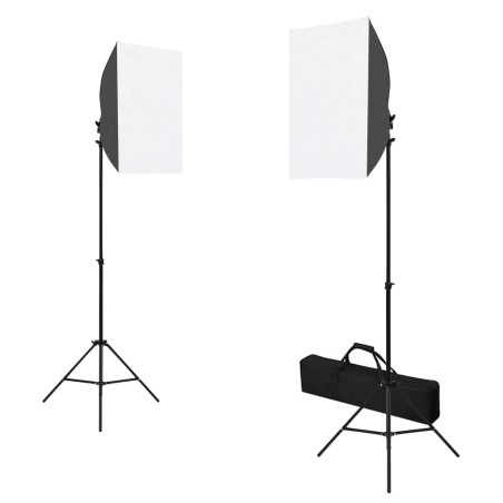 vidaXL Kit de estudio fotográfico con luces softbox y reflector 