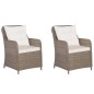 vidaXL Juego de comedor para jardín de 3 piezas marrón vidaXL Juego de comedor para jardín de 3 piezas marrón
