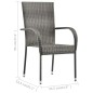 vidaXL Juego de comedor para jardín 5 piezas gris vidaXL Juego de comedor para jardín 5 piezas gris