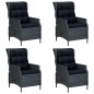 vidaXL Juego de comedor para jardín de 5 piezas gris oscuro vidaXL Juego de comedor para jardín de 5 piezas gris oscuro