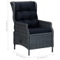vidaXL Juego de comedor para jardín de 7 piezas gris oscuro vidaXL Juego de comedor para jardín de 7 piezas gris oscuro