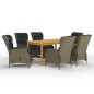 vidaXL Juego de comedor para jardín 7 piezas marrón vidaXL Juego de comedor para jardín 7 piezas marrón