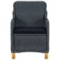 vidaXL Juego de comedor para jardín 3 piezas gris oscuro