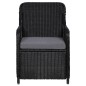 vidaXL Juego de comedor para jardín de 7 piezas negro vidaXL Juego de comedor para jardín de 7 piezas negro