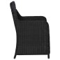 vidaXL Juego de comedor para jardín de 7 piezas negro vidaXL Juego de comedor para jardín de 7 piezas negro