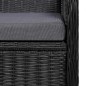 vidaXL Juego de comedor para jardín de 7 piezas negro vidaXL Juego de comedor para jardín de 7 piezas negro