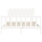 vidaXL Estructura de cama con cabecero madera maciza blanco 140x190 cm vidaXL Estructura de cama con cabecero madera maciza blanco 140x190 cm