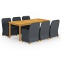 vidaXL Juego de comedor para jardín de 7 piezas gris oscuro vidaXL Juego de comedor para jardín de 7 piezas gris oscuro