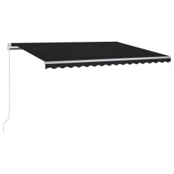 vidaXL Toldo automático con LED y sensor de viento antracita 350x250cm