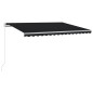 vidaXL Toldo automático con LED y sensor de viento antracita 350x250cm vidaXL Toldo automático con LED y sensor de viento antracita 350x250cm