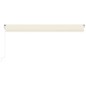 vidaXL Toldo automático con LED sensor de viento crema 600x300 cm vidaXL Toldo automático con LED sensor de viento crema 600x300 cm