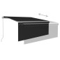vidaXL Toldo retráctil manual con persiana y luz LED antracita 3x2,5 m vidaXL Toldo retráctil manual con persiana y luz LED antracita 3x2,5 m