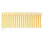 vidaXL Toldo retráctil manual con persiana amarillo y blanco 3x2,5 m