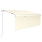 vidaXL Toldo automático con persiana LED sensor de viento crema 3x2,5m vidaXL Toldo automático con persiana LED sensor de viento crema 3x2,5m