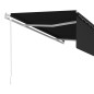 vidaXL Toldo retráctil manual con persiana gris antracita 5x3 m vidaXL Toldo retráctil manual con persiana gris antracita 5x3 m