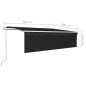 vidaXL Toldo retráctil manual con persiana gris antracita 5x3 m vidaXL Toldo retráctil manual con persiana gris antracita 5x3 m