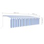 vidaXL Toldo retráctil manual con persiana azul y blanco 6x3 m vidaXL Toldo retráctil manual con persiana azul y blanco 6x3 m