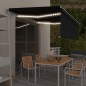 vidaXL Toldo automático persiana LED y sensor viento antracita 4x3 m vidaXL Toldo automático persiana LED y sensor viento antracita 4x3 m