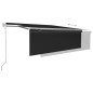 vidaXL Toldo automático persiana LED y sensor viento antracita 4x3 m vidaXL Toldo automático persiana LED y sensor viento antracita 4x3 m