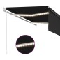 vidaXL Toldo automático persiana LED y sensor viento antracita 4x3 m vidaXL Toldo automático persiana LED y sensor viento antracita 4x3 m