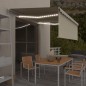 vidaXL Toldo retráctil manual con persiana y LED crema 4x3 m vidaXL Toldo retráctil manual con persiana y LED crema 4x3 m